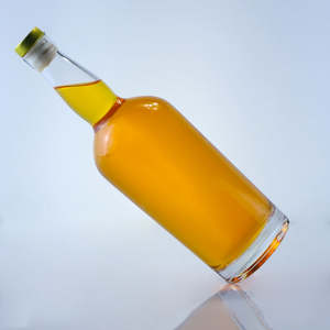 Bouteille de liqueur en verre transparente ronde à fond lourd de 700 ml 750 ml vide pour whisky, brandy, rhum, tequila, emballage - Product Image 6