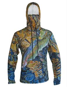 Anti-UV Fishing <b>Hoodie</b> Pullover for Men <b>Lightweight</b> Long Sleeve Gear with Thumb Holes for Pro or Casual Outdoor Anglers - Product Image 6