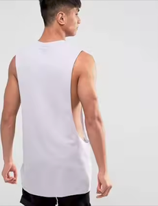 95% algodón 5% Spandex Slim Fit Basic Tank Top agujero profundo del brazo - Product Image 2