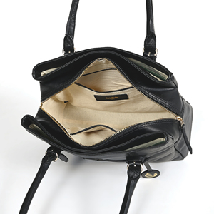 Elegante bandolera unisex de lona y cuero PU con correa ajustable y cierre de solapa seguro - Product Image 5