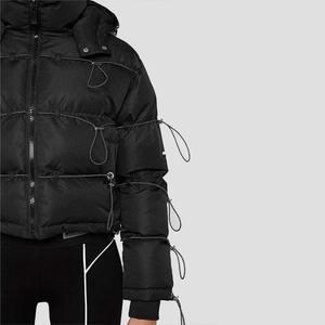 Chaqueta acolchada de invierno personalizada para hombre, chaqueta acolchada con capucha de burbuja y cuello alto, cálida, de lona reflectante, OEM, unisex - Product Image 2