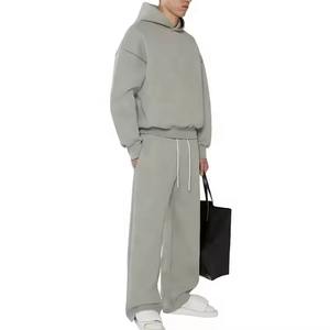 Custom Streetwear <b>Plain</b> Tracksuits for Men Men's 2pc Blank Tracksuit <b>Hoodie</b> and Jogger Set - Product Image 2