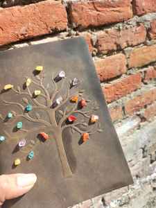 Agate arbre de vie sur mesure journaux en cuir avec des puces de pierres précieuses Mélange d'artisanat. Idéal pour la journalisation, le croquis - Product Image 4