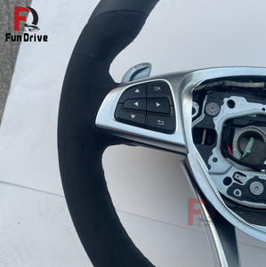 Volante Personalizado de Cuero Mercedes Benz AMG Clase A E S C CL CIS CLA <span class=keywords><strong>GLC</strong></span> G63 W177 W221 W218 W222 W204 W205 W213 - Product Image 2