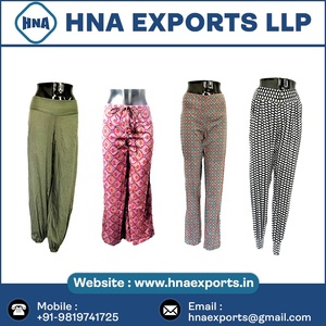 Pantalones informales de color sólido para mujer con diseño liso de moda para vacaciones de verano Precio de fábrica en India - Product Image 6