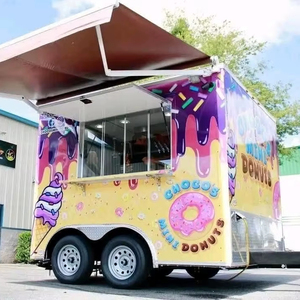 Helado de servicio suave para perros calientes, merienda, carrito de comida callejera con ruedas, concesión de catering móvil, calentador de alimentos, remolque, diseño Simple - Product Image 3
