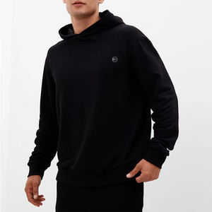 Sweat-shirt de sport à capuche de couleur unie doublé en polaire Style simple pour hommes - Product Image 1