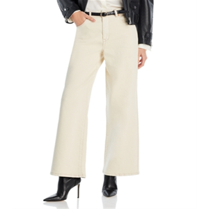 Jeans Blanknyc High Rise Vanilla Shake Beige in Denim, Gamba Larga Stile Boyfriend, Design Semplice e alla Moda, Taglia 31, Lavabili e Traspiranti - Product Image 1