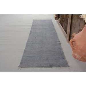 Tapis en Laine Vintage Style Classique Turc 220X1010 pieds à la Main Patchwork Rectangle Design pour la Maison Salon Gris Couleur Latex - Product Image 3