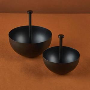 Design arabe le plus vendu Dates Chocolats Bol de service Bol en métal jetable avec finition argent Ramadan Style Moyen-Orient - Product Image 2