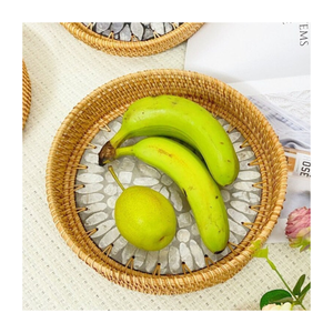 Venta caliente Madre de perla Patrón Rattan Tray Set Venta al por mayor de Vietnam Precio barato Bandejas para servir - Product Image 1