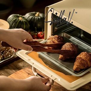 Pince à aliments en bois résistante aux hautes températures-Pince à steak polyvalente pour le pain et le dessert-Idéal pour le barbecue, 1 pièce - Product Image 6