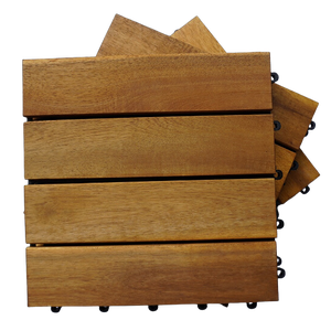 กระเบื้องอะคาเซียสำหรับดาดฟ้าวัสดุ PVC ร่วมสมัยพื้นไม้ในร่มกันน้ำกลางแจ้งที่ถอดออกได้ - Product Image 3