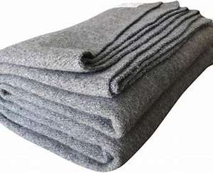 Mantas de lana en stock listas 50% lana 50% patrón sólido sintético tejido a granel hecho en India por Harshit International - Product Image 2