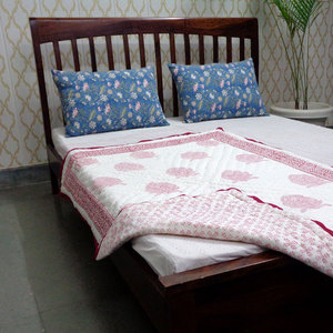 Latest Stylish 100% Pure Cotton Hand Block Printed Baby <b>Quilt</b> Handmade with Polyester Filling for Toddlers Low Price - Product Image 6