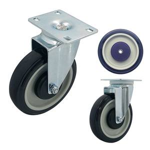 Rueda Giratoria de 127 mm de Diámetro, Rodillo Industrial de TPU con Rotación de 360 Grados, Soporte de Aleación de Zinc, Herraje para Armario - Product Image 5