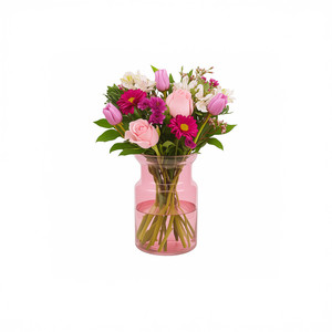 VMA6608PK - Florero Rosa Bridgerton con Borde Fruncido, Soplado a Máquina - 7.5 - Product Image 2