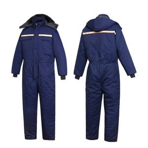 Combinaison de travail isolante pour entrepôt frigorifique, rembourrée en coton, polyester, bandes réfléchissantes de sécurité - Product Image 3