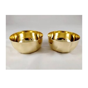 Tazón de postre de latón macizo con diseño en relieve de flores para el hogar, hotel y restaurante, tazón de fruta seca de metal con chapado en oro - Product Image 4