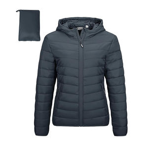 2024 mercado nueva tendencia diseño deportivo OEM chaqueta hinchada en blanco liso color sólido chaqueta hinchada a prueba de viento hombres mujeres - Product Image 4