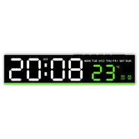 Huayang 6685 Spiegel-LED-Digitalwecker mit Doppelalarmen, RGB-Basis-Nachtlicht, Timer, Temperaturanzeige und Dual-USB-Ladeanschluss