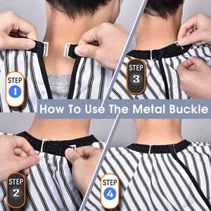 ผ้าคลุมตัดผมแบบใสด้านหน้าสำหรับใช้มือถือผ้ากันเปื้อนสำหรับร้านเสริมสวยแบบไม่เหมือนใครผ้าคลุมตัดผมแบบซักได้ - Product Image 2