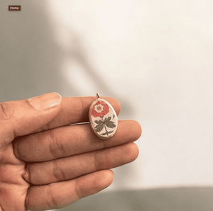 Flor vintage-Colgante de porcelana fría (SIN Cadena) - Product Image 1