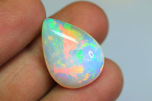 Impresionante PIEDRA DE cabujón de ópalo etíopa-Welo brillante Arco Iris llamativo ópalo pera gemas sueltas piedras preciosas de ópalo etíope - Product Image 3