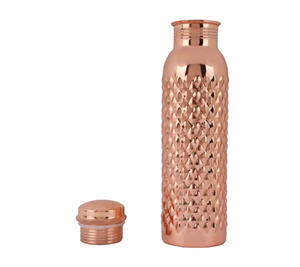 Customizable New Portable Pure Copper Water <b>Bottle</b> Modern Art Unique Design for Home Office Dining Outdoor Home Use Drinkware - Product Image 3