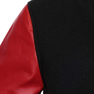 เสื้อแจ็คเก็ตเบสบอลแขนยาวพิมพ์ลายนูนแบบกำหนดเองสำหรับผู้ชาย เสื้อแจ็คเก็ต Letterman แบบเรียบ คอตั้ง สำหรับฤดูหนาว ขายส่ง - Product Image 5