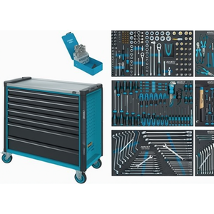 HAZET 179NXXL-7/340 W1131xD518xH1020mm <b>Tool</b> <b>Trolley</b> 1000kg Capacity 7-Drawer Storage Cart with 340-piece Sheet Steel 1020mm High - Product Image 3
