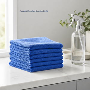 ผ้าไมโครไฟเบอร์สีน้ำเงิน ซักได้ ซึมซับดี ขายส่งจำนวนมาก - Product Image 2