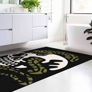 Tapis Crâne et Serpent : Tapis Moderne Imprimé en 3D, Tapis en Chenille - Product Image 5