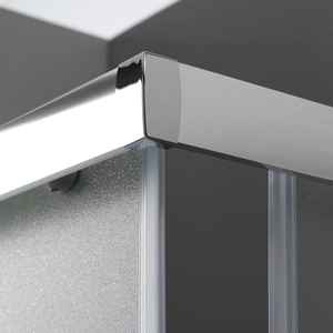 Paroi de douche coulissante en verre mat Genoa 70x90, rideau de salle de bain élégant - Product Image 6