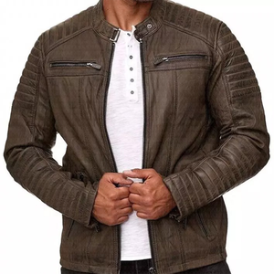 High Quality Men's Genuine Lambskin Leather Jacket - Product Image 1