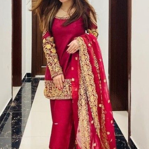 NEW--MODERN-vestido de fiesta, bordado embellecedor con cuentas de cristal, DABKA, para vestir en fiesta, boda, KURTA, elegante, 2022 - Product Image 1