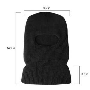 Pasamontañas de 1 Agujero de punto acrílico de diseñador personalizado con forro Thinsulate Característica de tela común elegante - Product Image 3