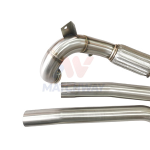Tubo de Escape MATCHWAY de <span class=keywords><strong>3.5</strong></span> Pulgadas, Acero Inoxidable 304, para VW Golf MK7 MK7.5 GTI Jettle Seat Leon Cupra 5F/RS 5E <span class=keywords><strong>TFSI</strong></span> Audi <span class=keywords><strong>A3</strong></span> 2013+ - Product Image 6