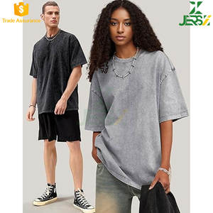 240 GSM Premium Heavyweight 100% algodón para hombre de gran tamaño recortado Regular Fit cuello alto camiseta transpirable de secado rápido - Product Image 5