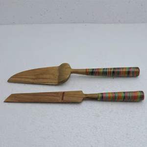 Abordable Haute Qualité Bois & Marbre Pierre Poignée Conception Vente Chaude Désert & Gâteau Couteau Outils Gâteau Serveur Avec Antique Poignée - Product Image 2