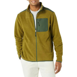 New Fashion <b>Men's</b> <b>Sherpa</b> Polar <b>Fleece</b> Canvas Hooded <b>Jacket</b> Custom Design Stand Collar Front Logo Street Wear Winter - Product Image 5