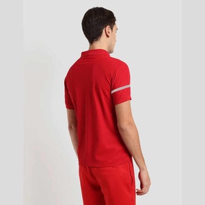 ชุดเสื้อโปโลแขนสั้นสำหรับผู้ชายชุดเสื้อโปโลโลโก้แบบลำลองสีทึบ - Product Image 4