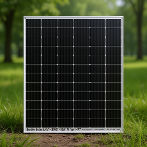 Panneau solaire monocristallin noir Sunlike Solar LNVT-490MD 460W N-Type HJT - Product Image 3