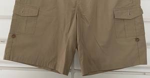 Short Cargo Décontracté pour Homme 100% Coton Spandex Sergé Tissu Bouton Taille Fermeture Éclair BD Motif Solide Direct Anti-Rides Teint Uni - Product Image 4