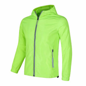 Chaqueta de lluvia de poliéster impermeable a prueba de viento para Exteriores con revestimiento Unisex, estilo suelto informal, cierre de media cremallera, patrón de camuflaje frontal XS - Product Image 1