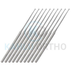 10 Uds. Impresión de logotipo personalizado de acero inoxidable hacer propio recién llegado curetas de oído de buena calidad instrumentos ENT de KAHLU ORTHOPEDIC - Product Image 1