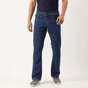 Jeans de Moda Urbana de Marca Personalizada de Alta Gama para Hombre, Venta al por Mayor, Corte Recto, Diseño Elástico, Jeans Azules con Botones - Product Image 2