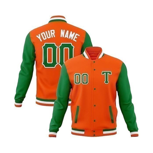 Oem Venta caliente Vintage Casual Unisex Streetwear Varsity Jacket con logotipo frontal transpirable para hombres hecho Pakistán 2025 - Product Image 2