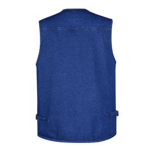 Chaleco vaquero para hombre de nuevo diseño de moda de nuevo estilo de talla adulta, chaleco vaquero lavable superventas, chaleco vaquero transpirable para hombre para niños - Product Image 2
