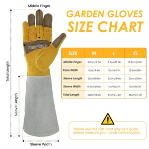 Outdoor Hand Protective <b>Garden</b> Work Gloves Breathable Leather Coated <b>Garden</b> Gloves - Product Image 6